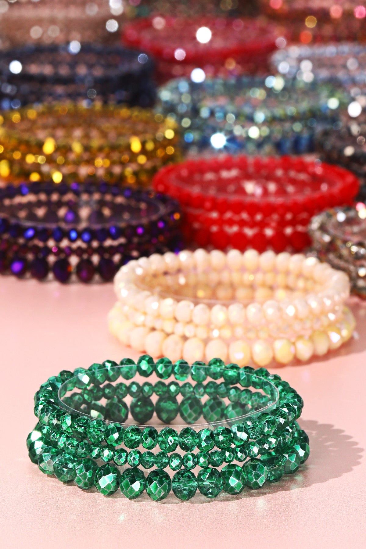 3 Glass Bracelet Stack