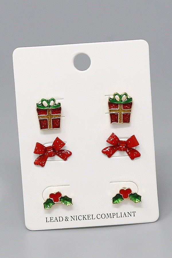 Christmas Stud Earring Set