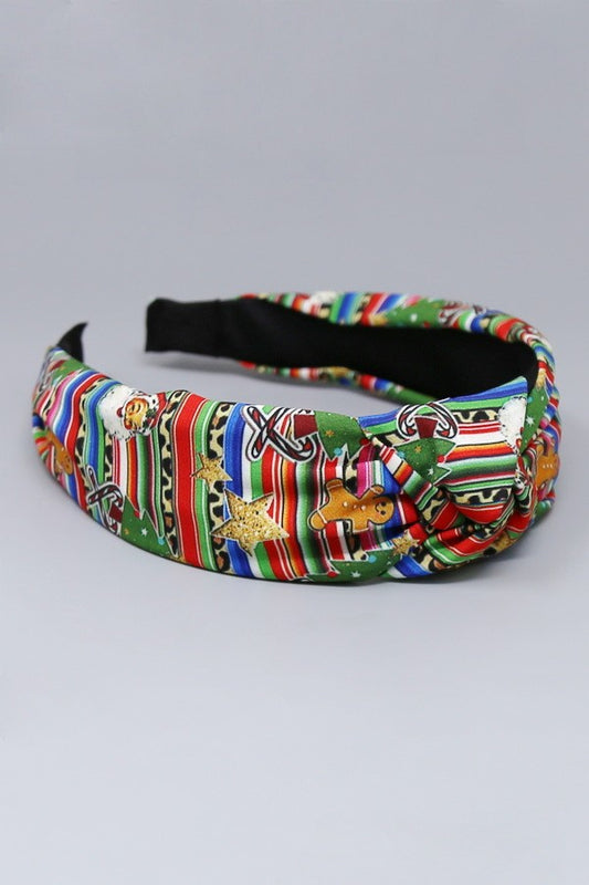 Western Christmas Fabric Headband