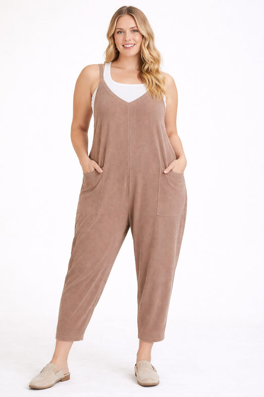 Ribbed Pocket Jumpsuit