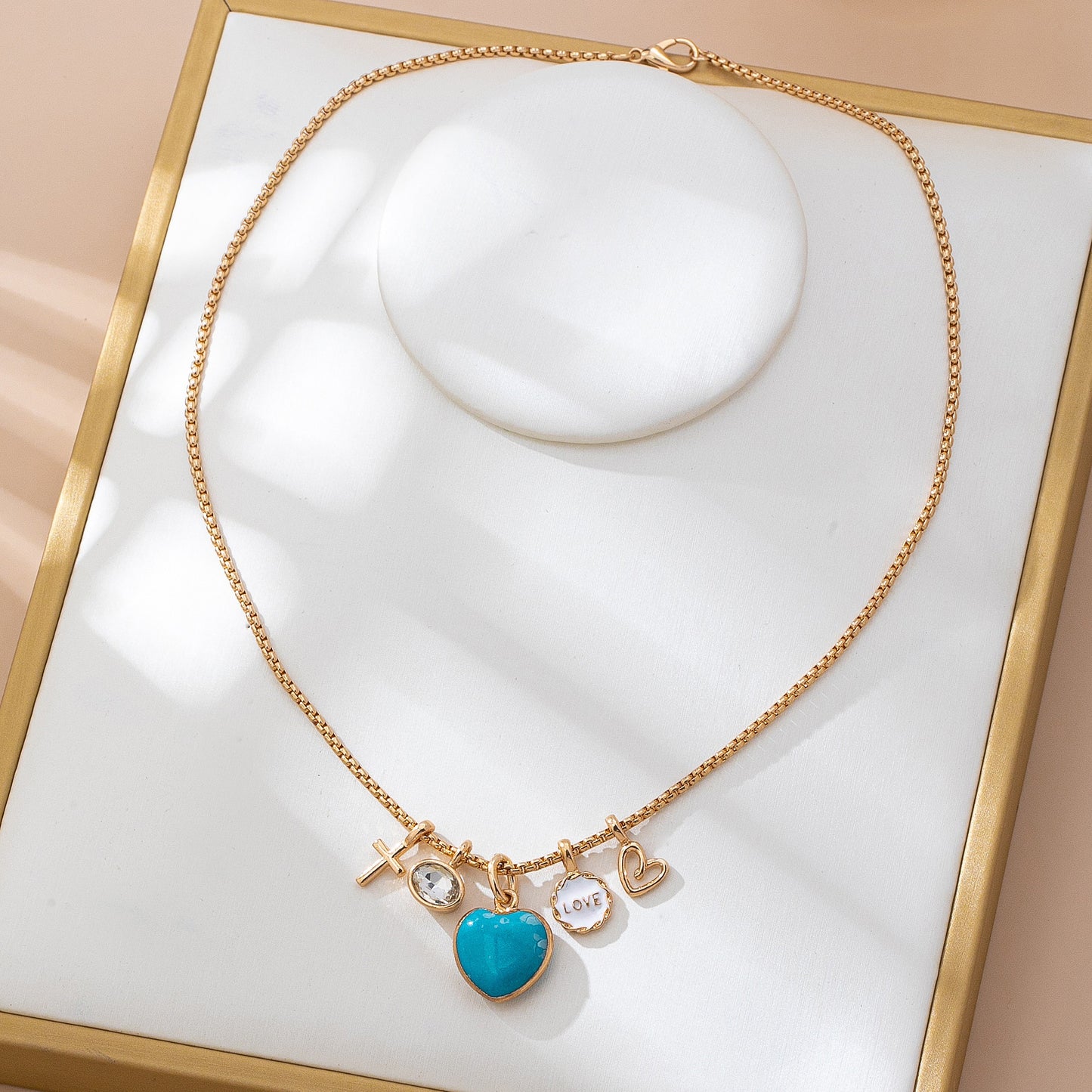 Cluster Charm Love & Faith Charm Necklace