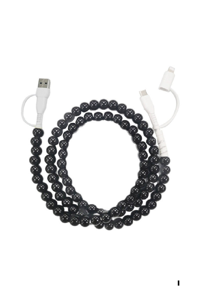 Beaded Dual Usb Fast Charging Cable