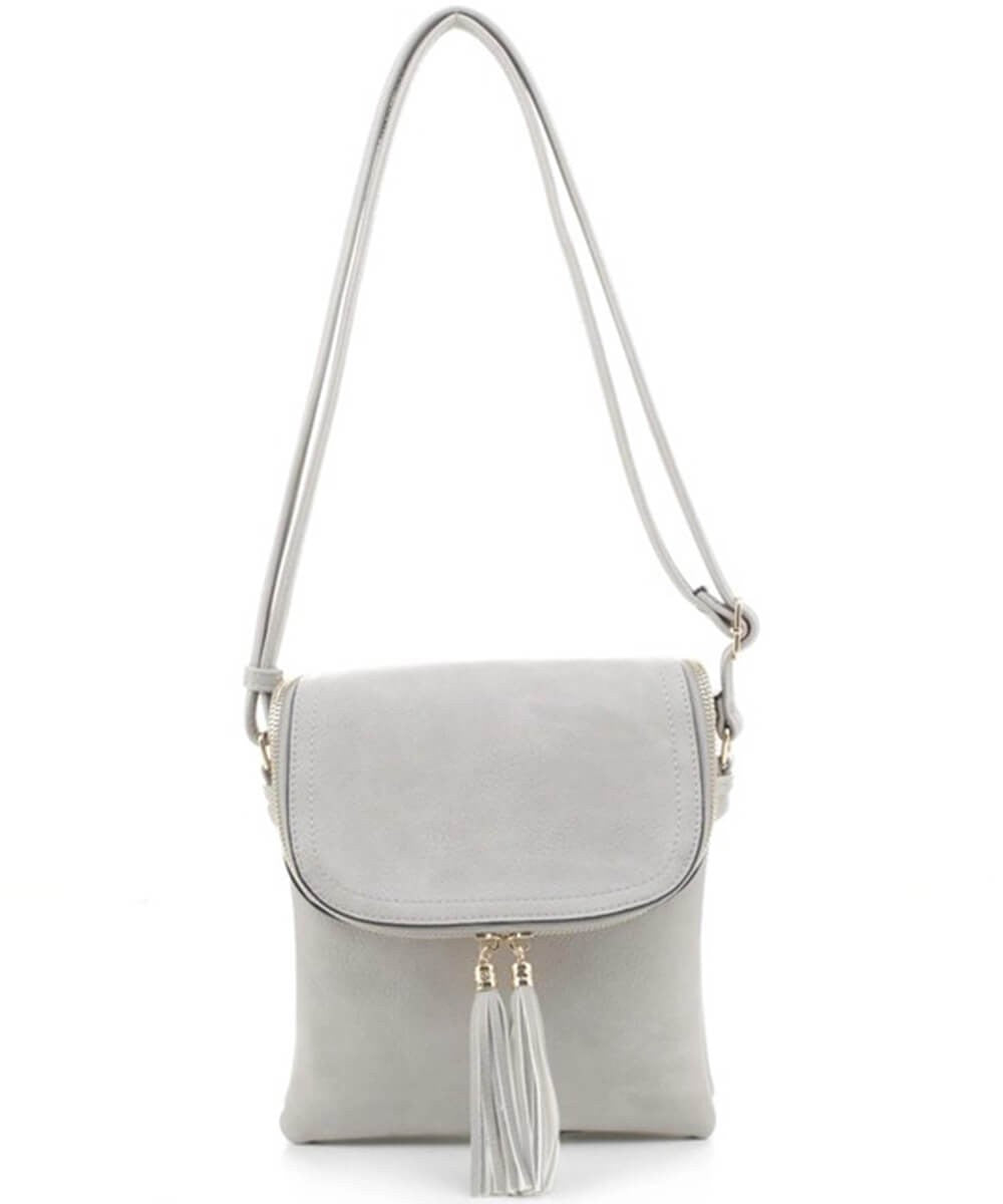Double Tassel Flap Crossbody