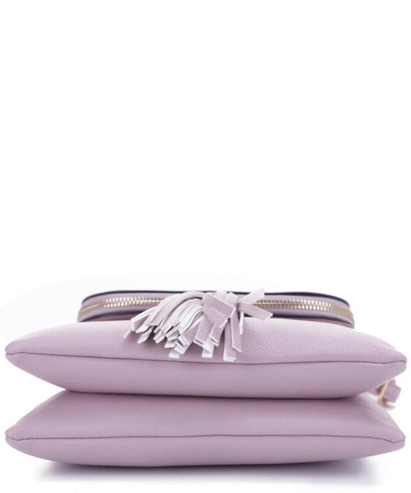 Double Tassel Flap Crossbody