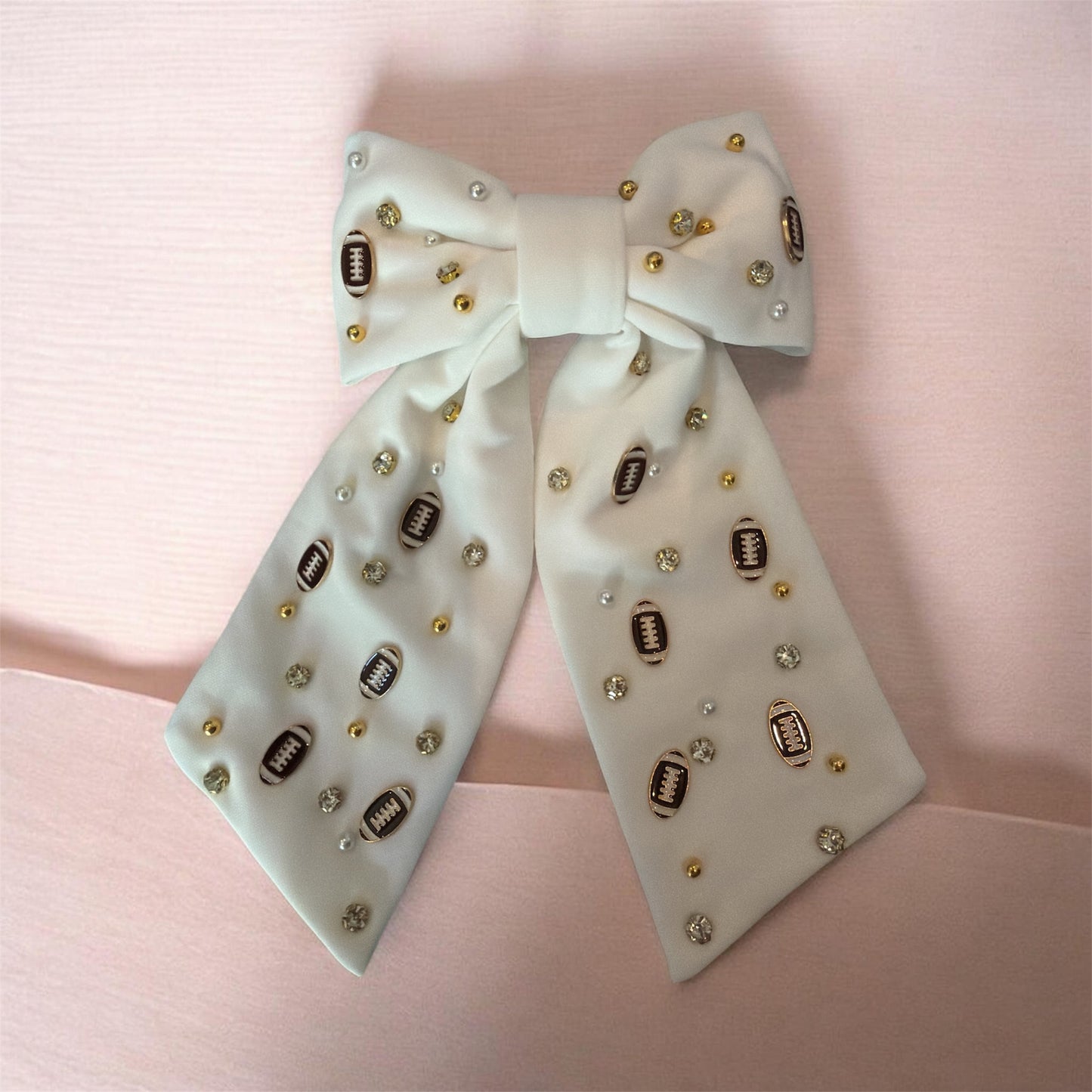 Football White Charm Ribbon