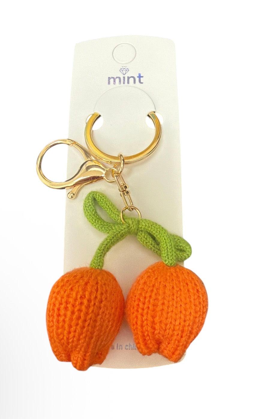Tulip Flower Crochet Keychain