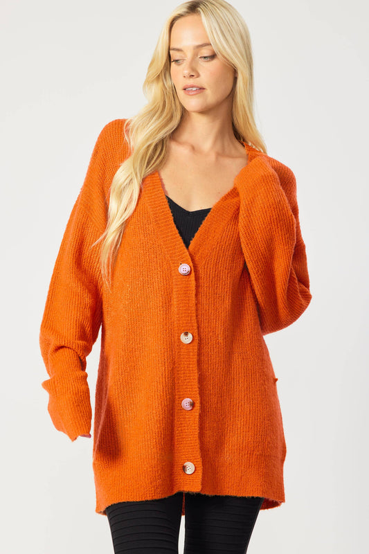 BUTTON DOWN SWEATER CARDIGAN