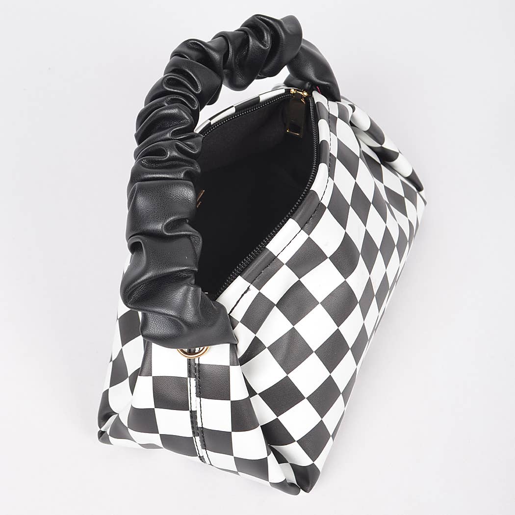 Plaid Faux Leather Crossbody Bag