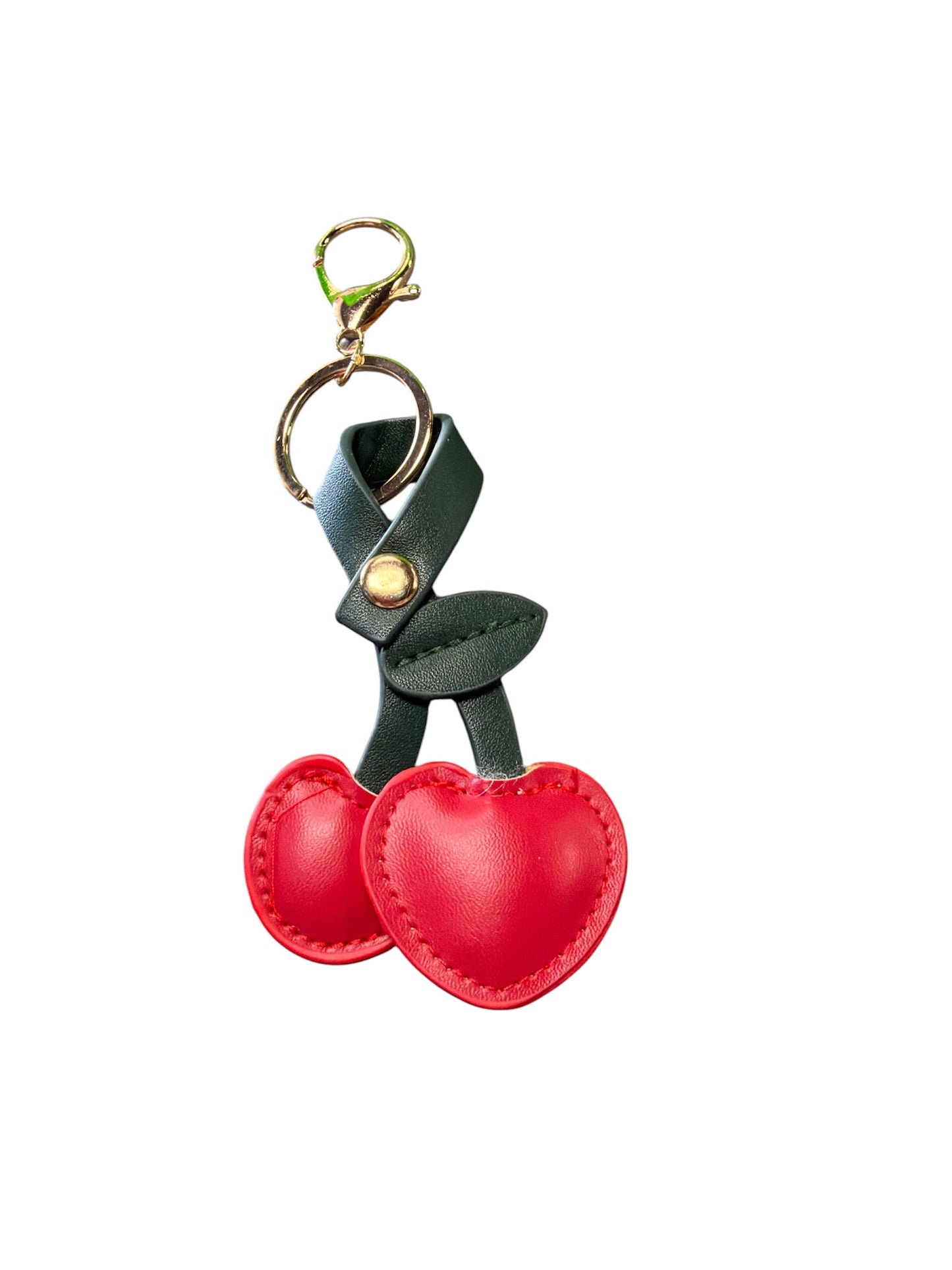 Cherry Keychain Leather