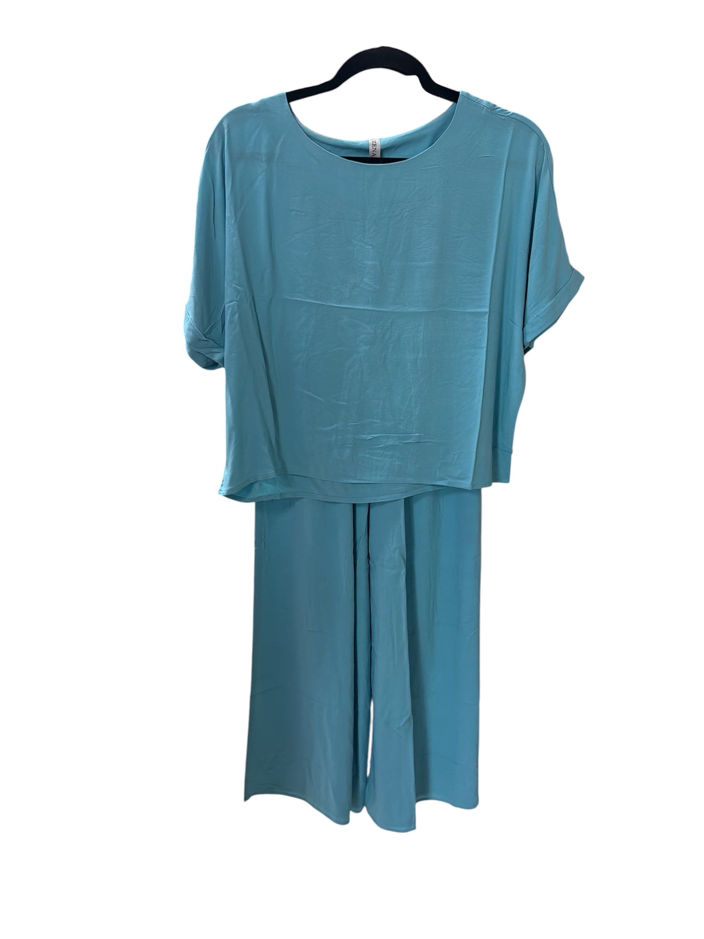 WOVEN SHORT SLEEVE & LONG PANTS SET
