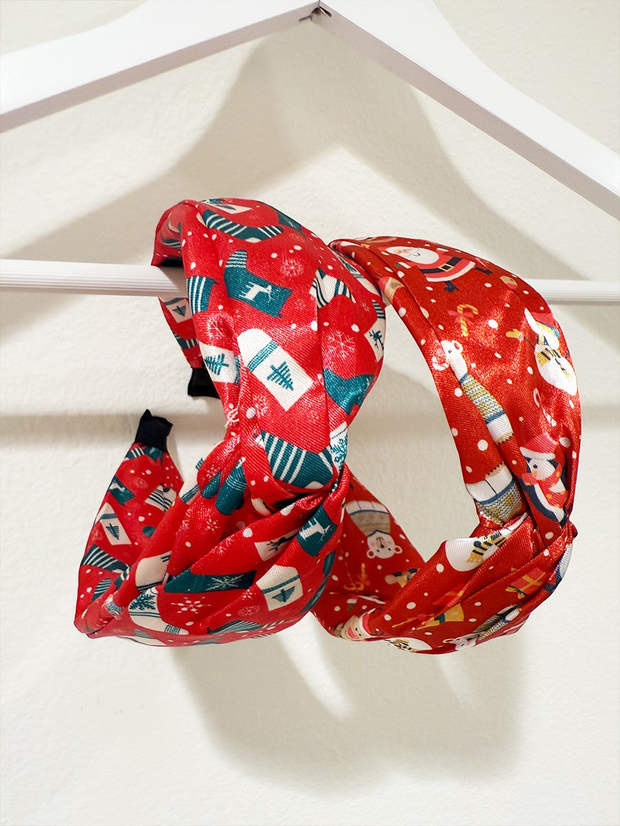 Christmas Theme Satin Headband