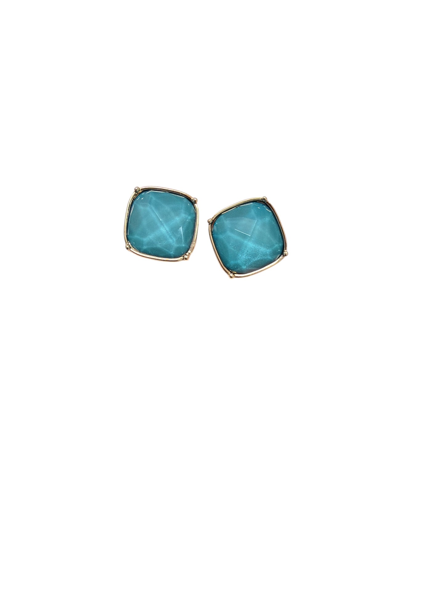 Gold Trim Post Earring