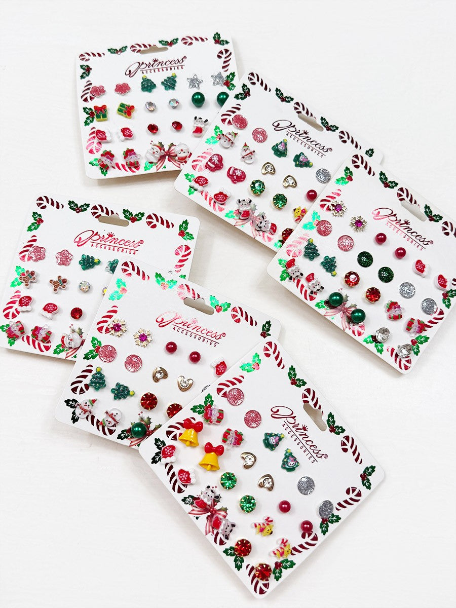 Cute Christmas Theme Post Earring Set