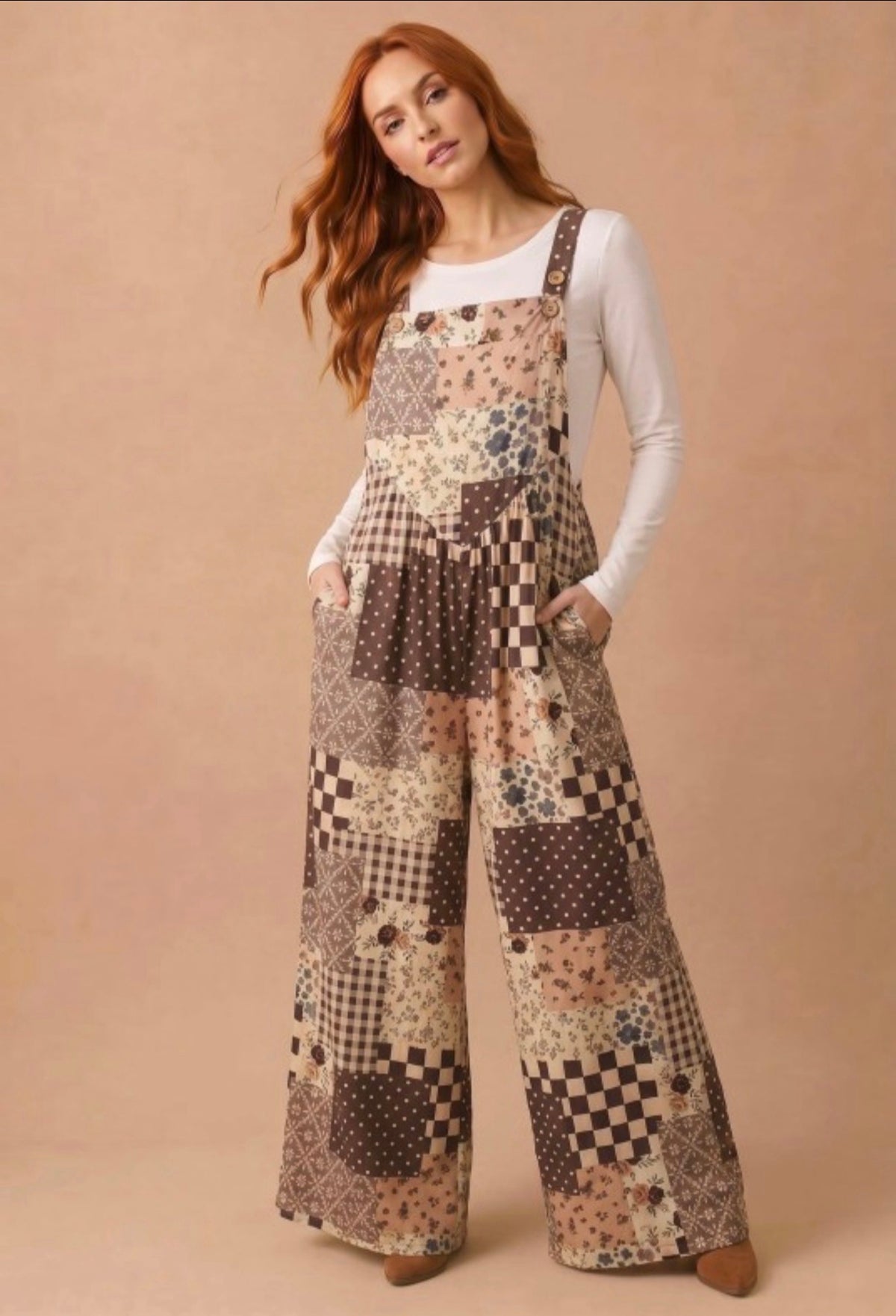 Haptics Patchwork Overalls