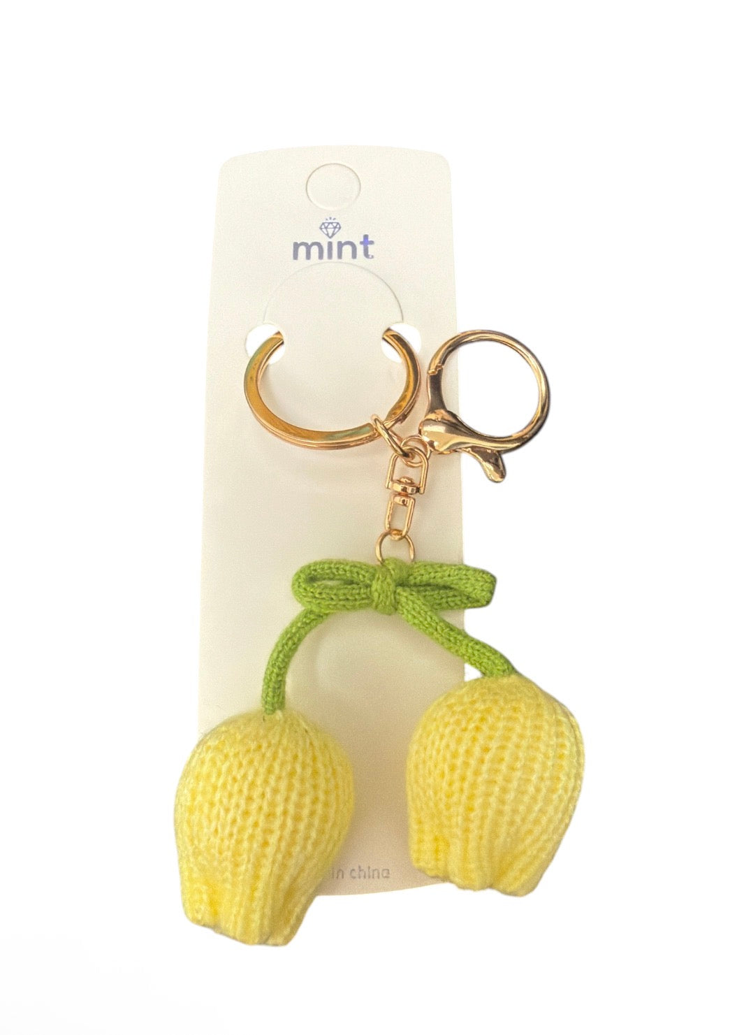 Tulip Flower Crochet Keychain