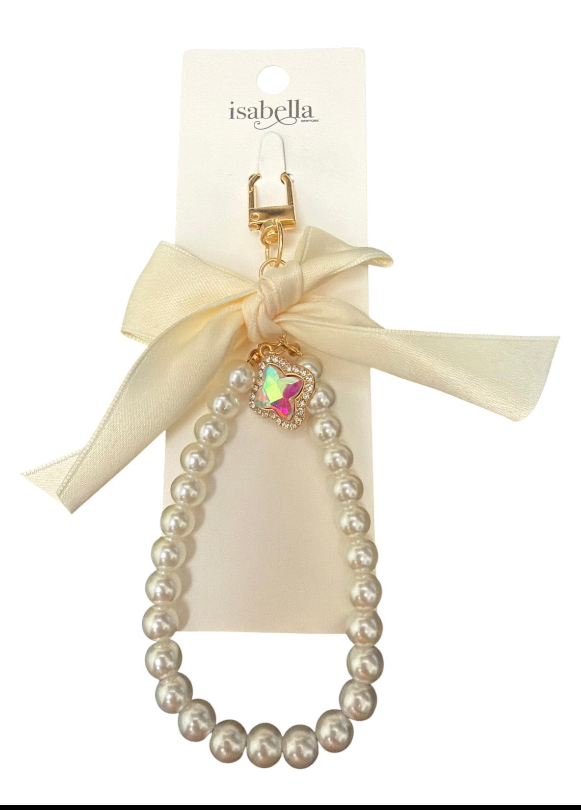 Bow and Peal Bag Keychain Accessory