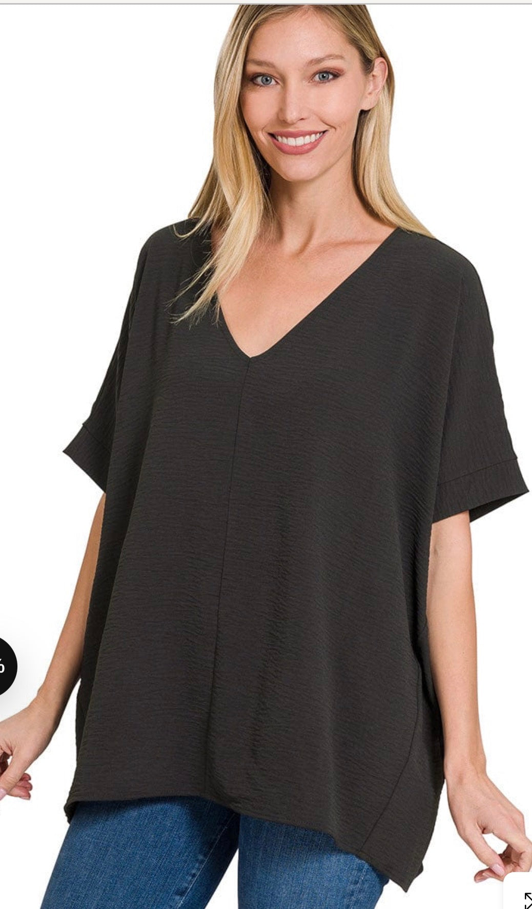 Zenana Woven Airflow Top
