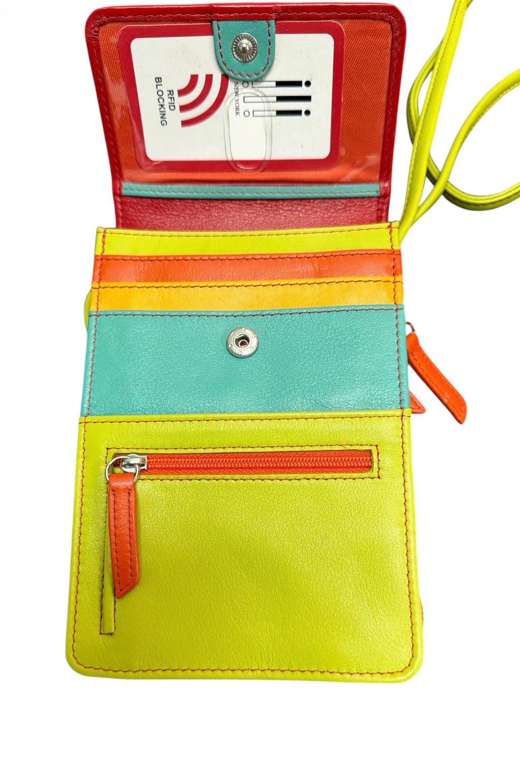 ILI Multi Pocket Genuine Leather Crossbody—RFID Blocking