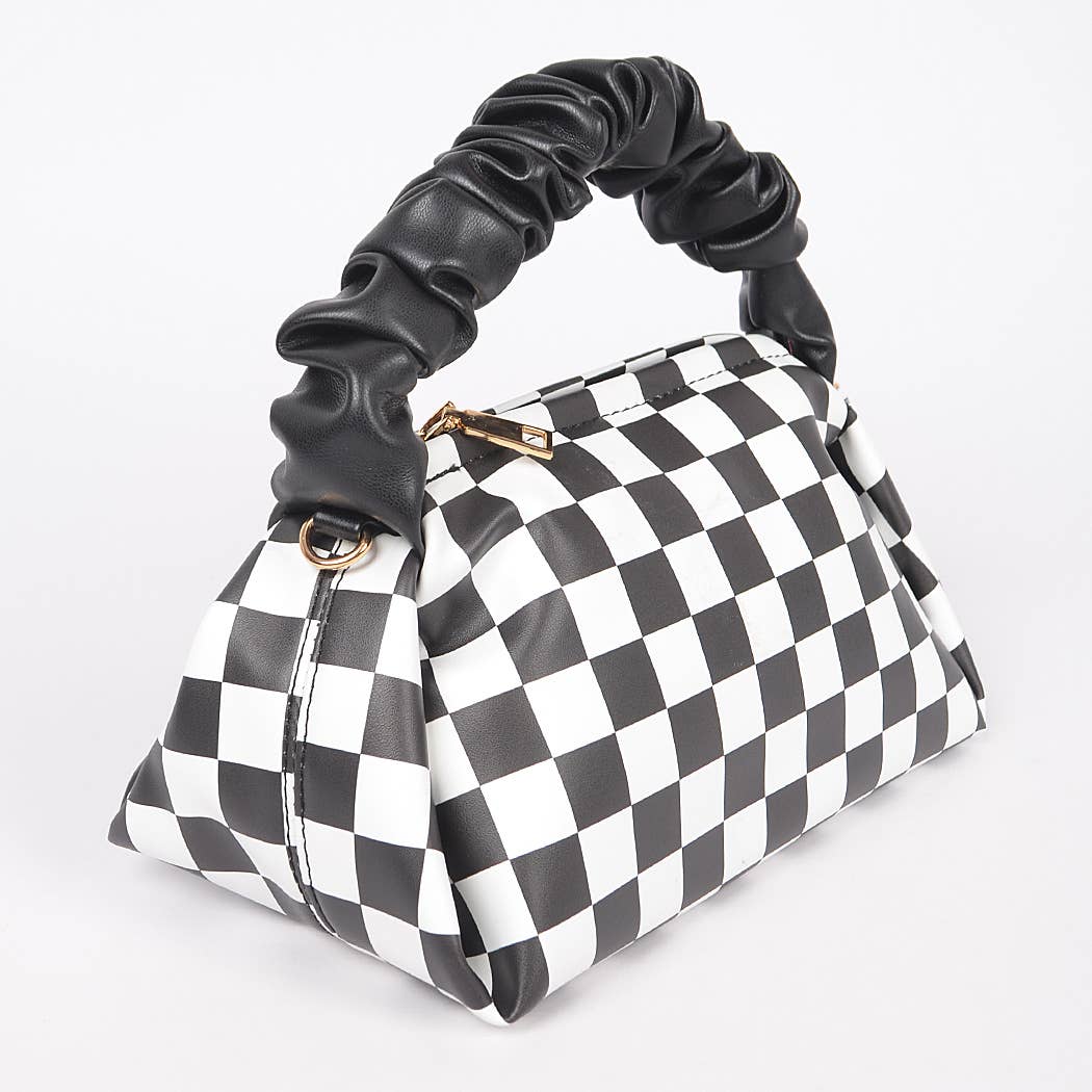 Plaid Faux Leather Crossbody Bag
