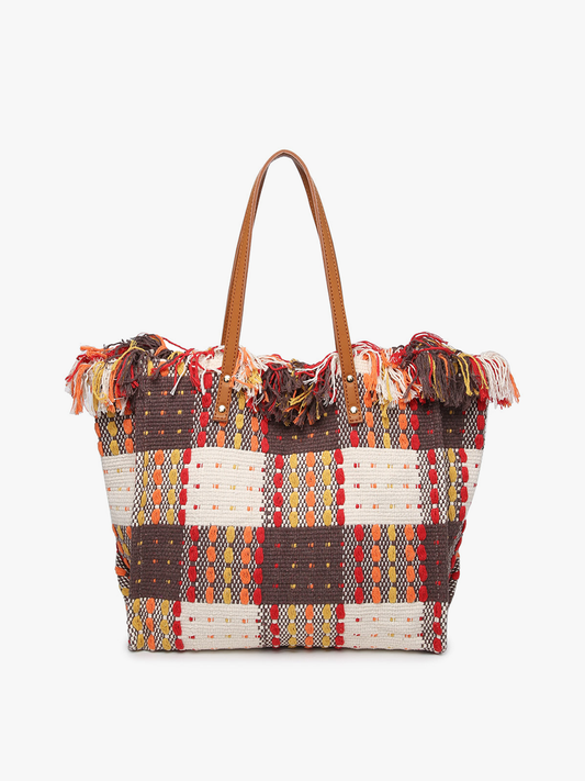 Madison Handwoven Fringe Tote