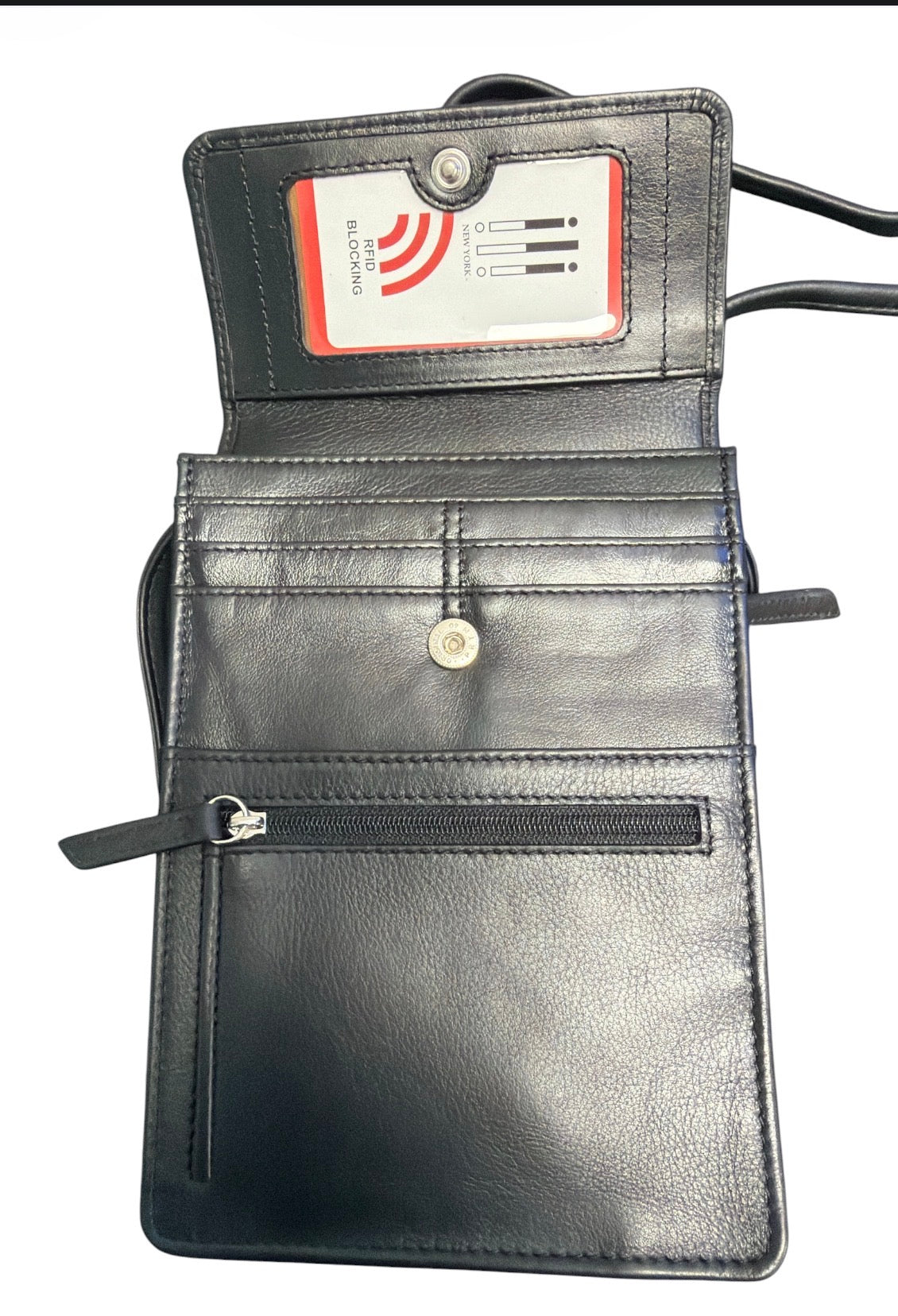 ILI Multi Pocket Genuine Leather Crossbody—RFID Blocking