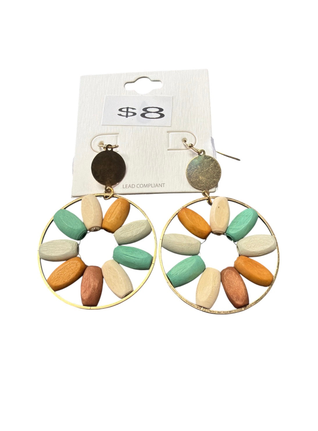 Wood Fall Flower Earrings