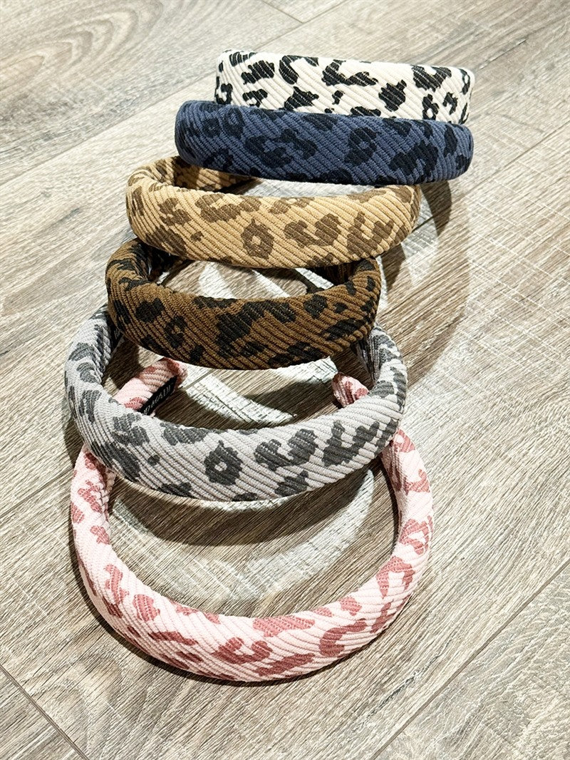 Soft Padded Leopard Print Headband