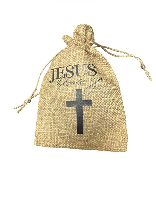 Jesus Loves You Bag with Compact Mirror