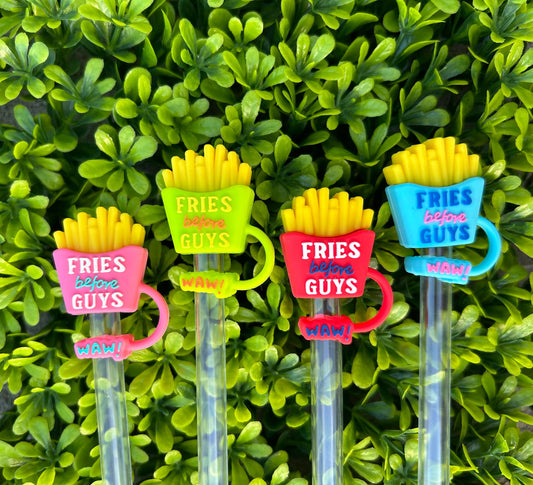 Fries Before Guys Straw Toppers