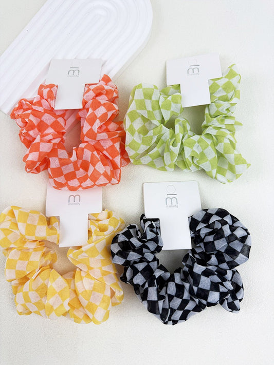 Checkered Scrunchies