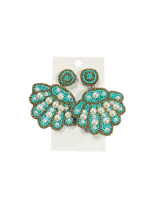 Beaded Sea Shell Earring