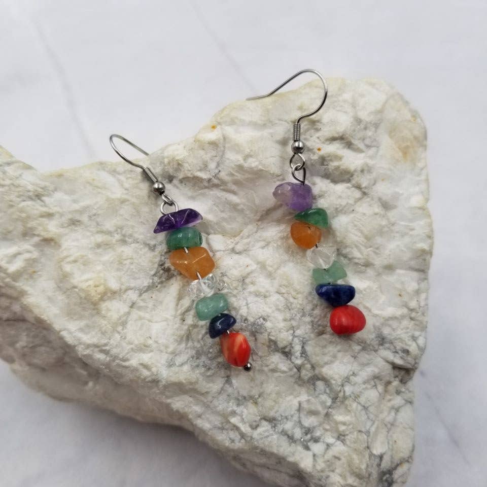 Multicolor Natural Stone Earrings