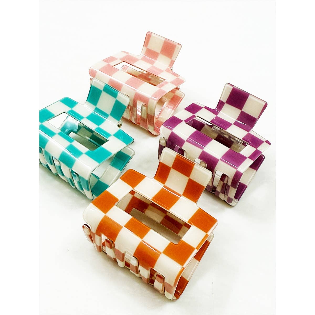 Checkered Hair Claw