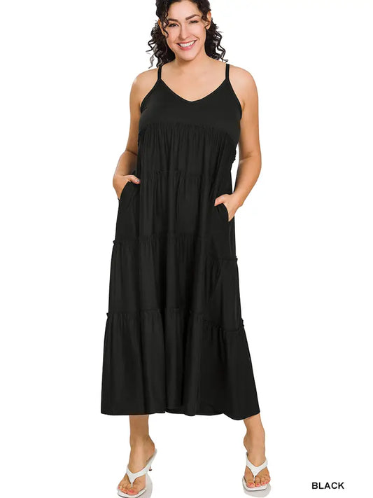 Plus Size Maxi Tiered Dress