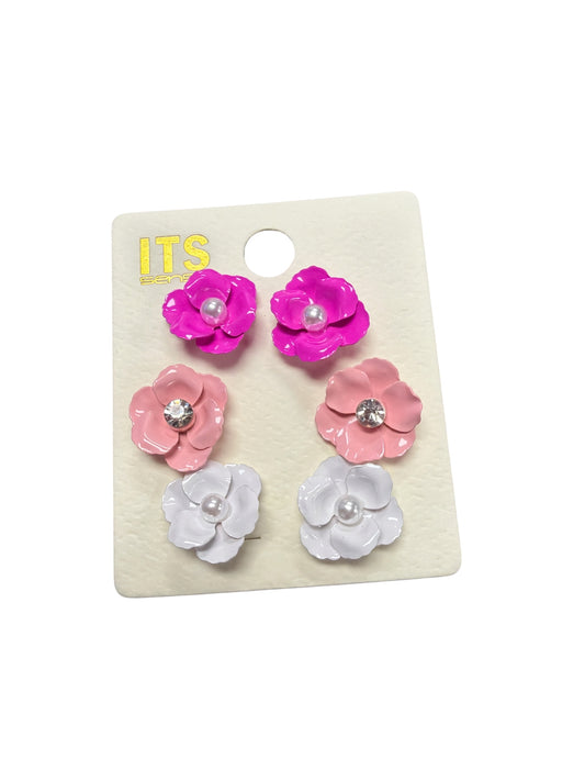 3 Pack Flower Earring
