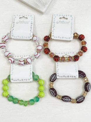 Sports Theme Stretch Bracelet