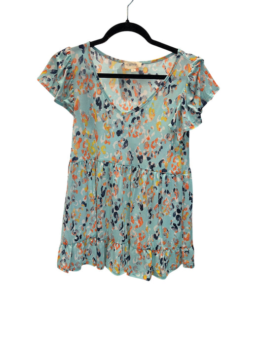 Be Stage Teal Ruffle Sleeve