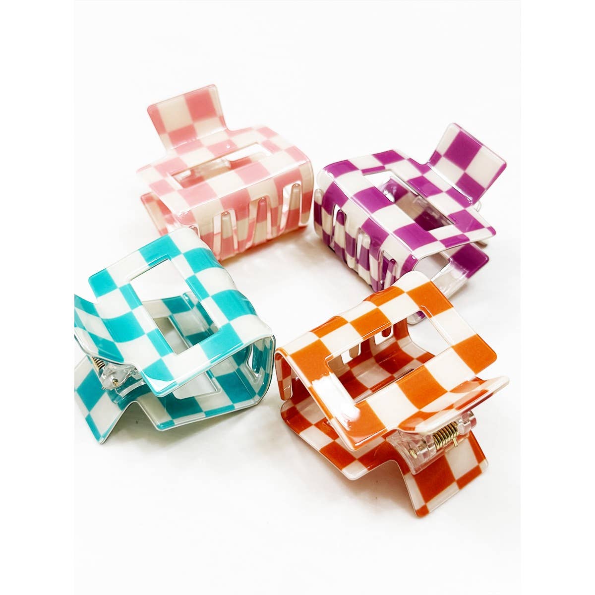 Checkered Hair Claw