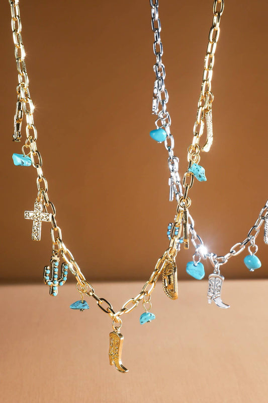Western Multi Charm Necklace