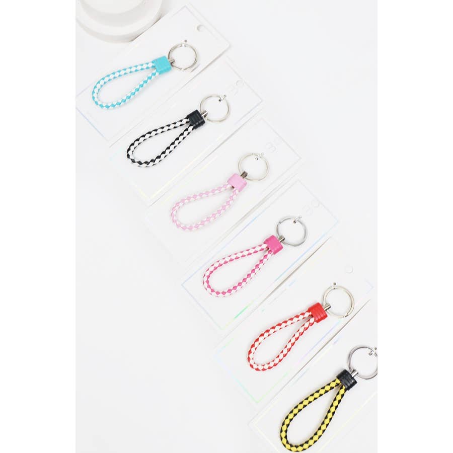 Checker Lanrard Cord Keychain
