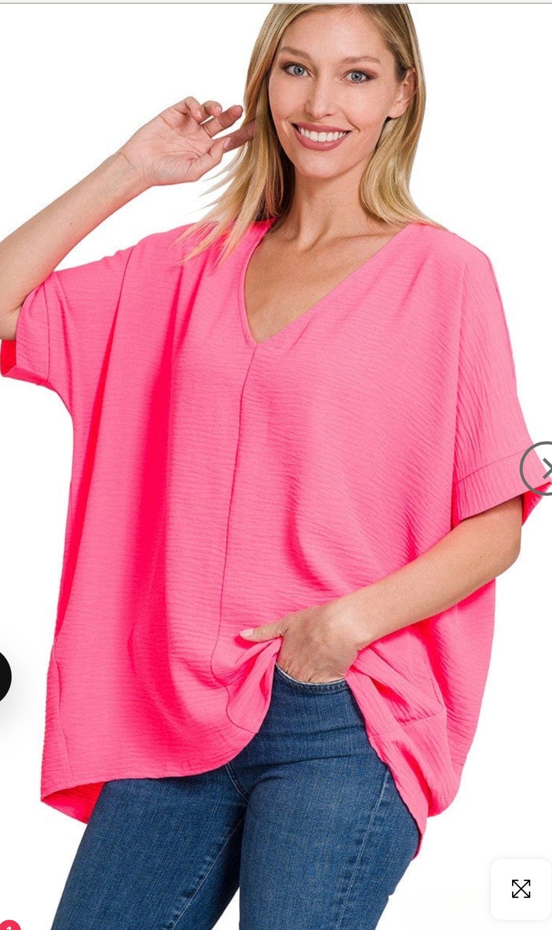 Zenana Woven Airflow Top
