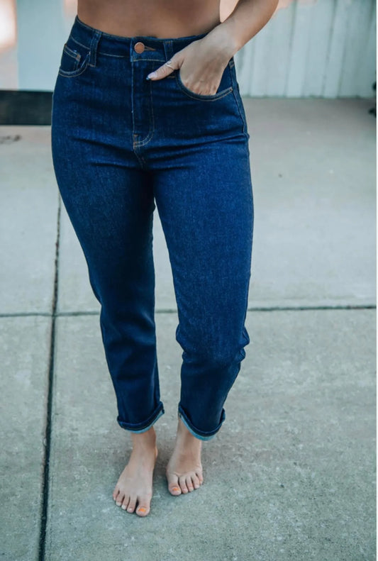 Risen Adley High Rise Mom Jeans - FB2408