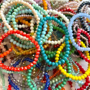 Boho Crystal Beaded Summer Stretchy Bracelets