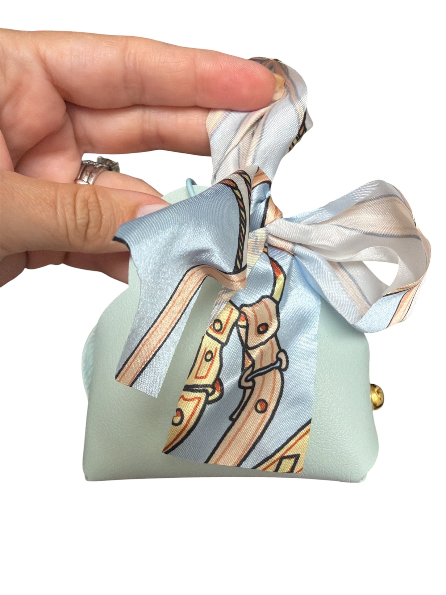 Mini Purse Keychain with Bag Scarf