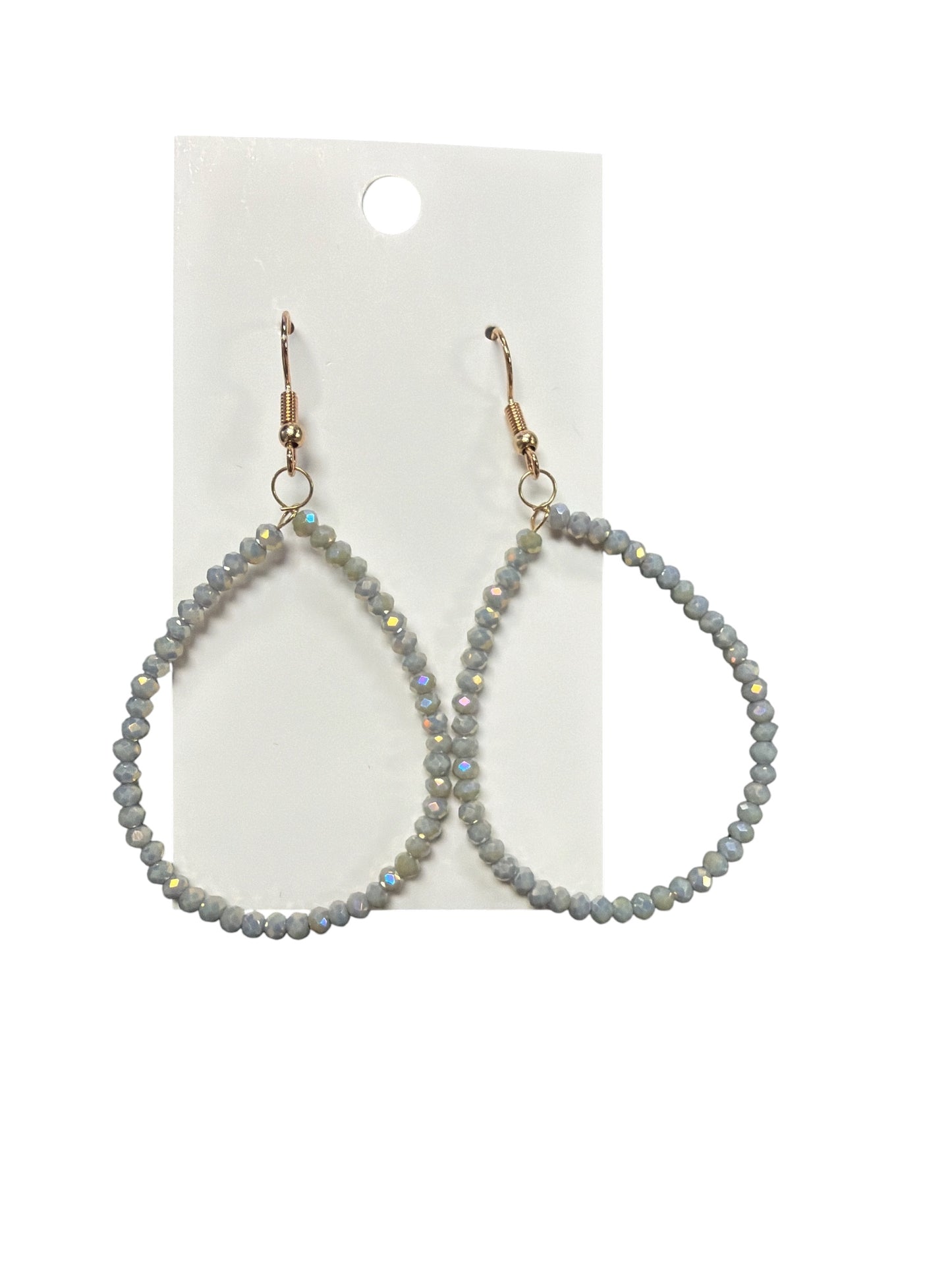 BEADED TEARDROP EARRINGS