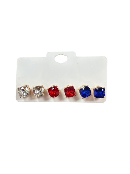 3 Pack USA Earring