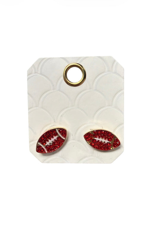 Football Rhinestone Studs