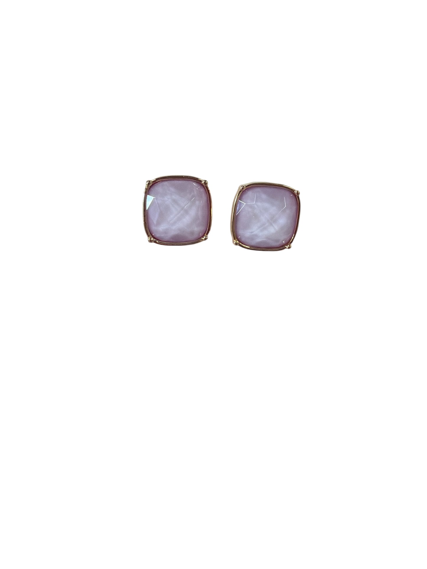 Gold Trim Post Earring