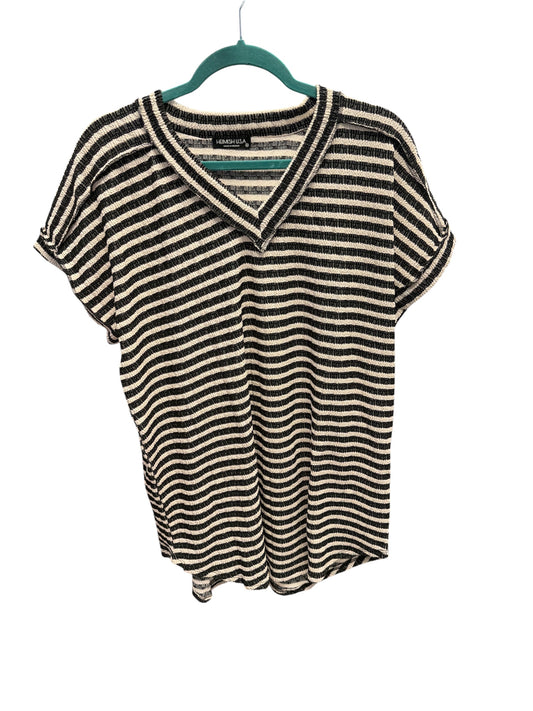 Heimish Black White Striped Top