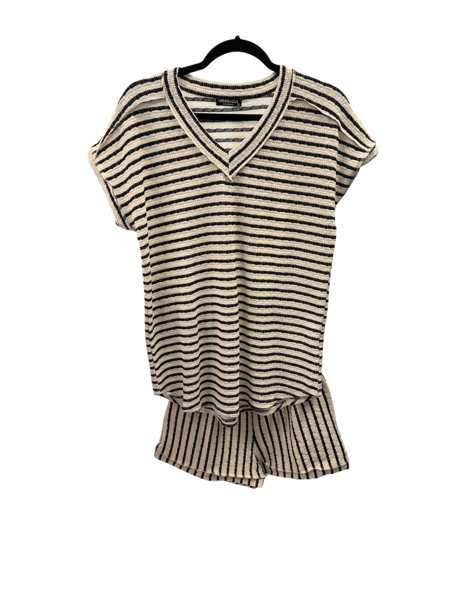Heimish White w/ Black Stripe Set